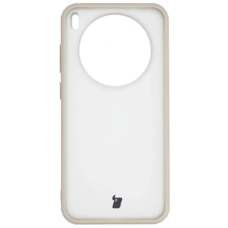 Etui Bizon Case Angelo do Vivo X300, półprzezroczyste z beżową ramką