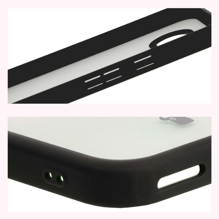 Etui Bizon Case Angelo do Google Pixel 9a, półprzezroczyste z czarną ramką