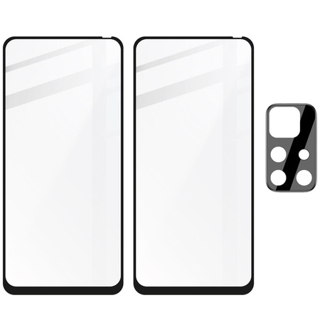 2x Szkło + szybka na aparat Bizon Edge Pack do Poco M4 Pro 5G / Redmi Note 11S 5G