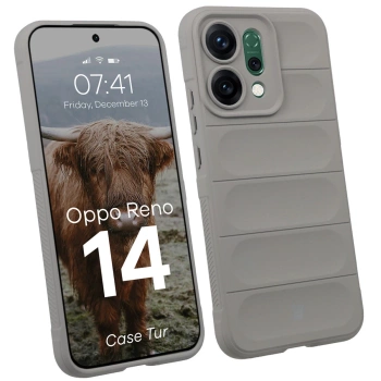 Pancerne etui Bizon Case Tur do Oppo Reno 14, jasnoszare