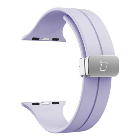 Silikonowy pasek Bizon Strap Watch Silicone L do Apple Watch 44/45/46/49 mm, lawendowy