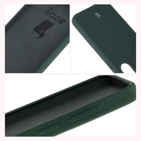 Silikonowe etui Bizon Soft Case do Galaxy S25, ciemnozielone