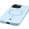 Silikonowe etui z pierścieniem magnetycznym Bizon Soft Case Magnetic do iPhone 15 Pro Max, błękitne