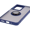 Etui z uchwytem na palec Bizon Case Hybrid Ring do Realme C75 4G / 14x 5G, przydymione z granatową ramką