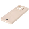 Etui Bizon Case Silicone Magnetic Sq do Xiaomi 14, beżowe