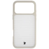 Etui Bizon Case Angelo do iPhone 17 Pro Max, półprzezroczyste z beżową ramką