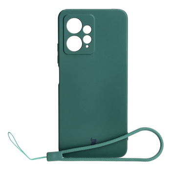 Etui Bizon Case Silicone do Xiaomi Redmi Note 12 4G, ciemnozielone
