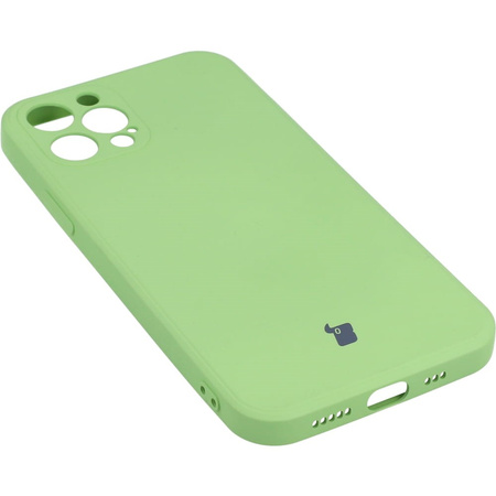 Etui Bizon Case Silicone do iPhone 12 Pro, jasnozielone