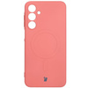 Silikonowe etui z pierścieniem magnetycznym Bizon Case Silicone Magnetic Sq do Galaxy A16 4G / 5G, brudnoróżowe