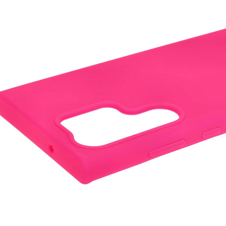 Silikonowe etui Bizon Soft Case do Galaxy S23 Ultra, neonowo-różowe