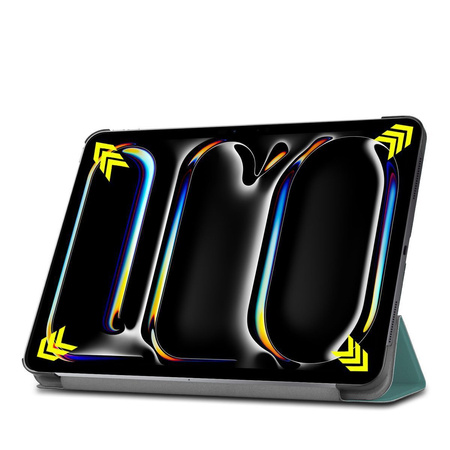 Etui Bizon Case Tab Croc do iPad Pro 13" 2025 / 2024, ciemnozielone