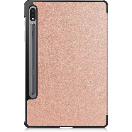 Etui Bizon Case Tab Croc do Galaxy Tab S8 / S7, różowozłote