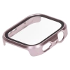 Etui ze szkłem do zegarka Bizon Case+Glass Watch do Huawei Watch Fit 4 Pro, satynowo różowe