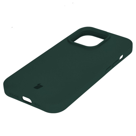 Etui silikonowe do Apple iPhone 14 Pro Bizon Soft Case, ciemnozielone