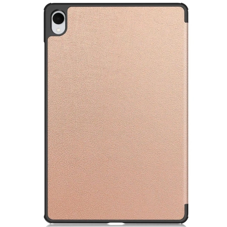 Etui z klapką Bizon Case Tab Croc do Galaxy Tab S11, różowozłote