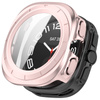 Etui ze szkłem do zegarka Bizon Case+Glass Watch do Galaxy Watch Ultra 2 / 1, satynowo różowe