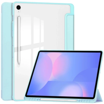 Etui z klapką Bizon Case Tab Clear Matt do Galaxy Tab S10 FE Plus, błękitne