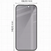 Prywatyzujące szkło hartowane Bizon Glass Edge Shadow do iPhone 16 Pro/ 17 / 17 Pro, przyciemniane z czarną ramką
