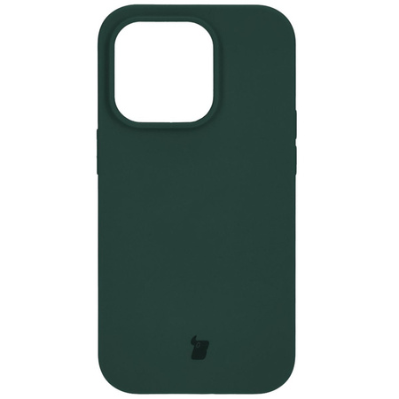 Etui silikonowe do iPhone 14 Pro Bizon Soft Case, ciemnozielone
