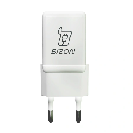 Ładowarka sieciowa Bizon Charger VT-25B, 25 W, USB-C PD, USB-A QC 4.0, GAN3, biała
