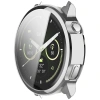 Etui z osłoną ekranu Bizon Case Watch Felipe do Garmin Venu 4 45 mm, srebrne