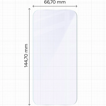 Elastyczne szkło hybrydowe Bizon Glass Mule do iPhone 17