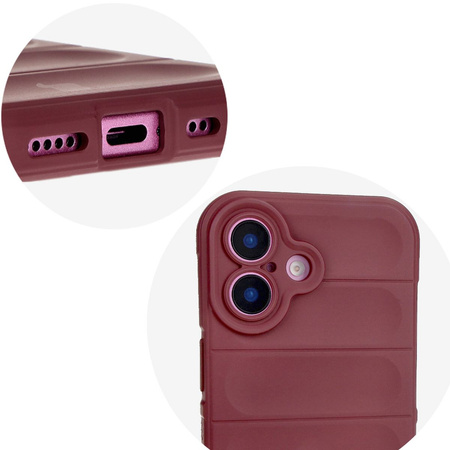 Pancerne etui Bizon Case Tur do iPhone 16 Plus, burgundowe