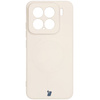 Silikonowe etui z pierścieniem magnetycznym Bizon Case Silicone Magnetic Sq do Xiaomi 15, beżowe