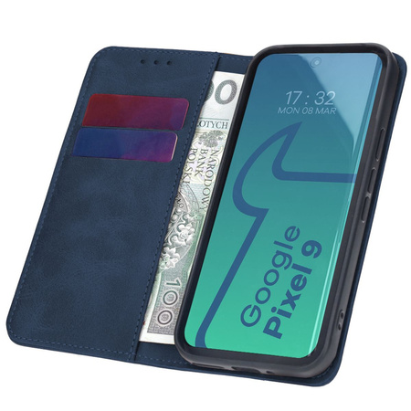 Etui z klapką Bizon Case Pocket Pro do Google Pixel 9 / 9 Pro, granatowe