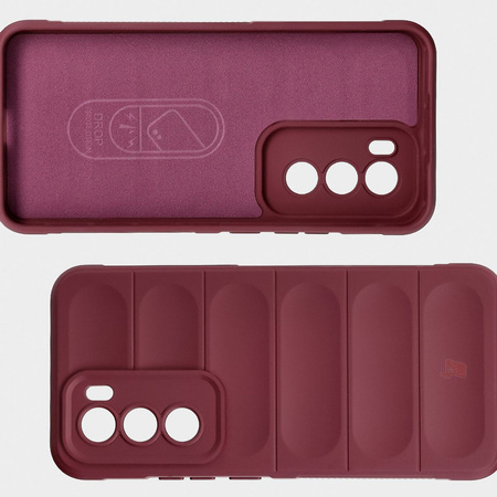 Pancerne etui Bizon Case Tur do Oppo Reno 12 Pro, burgundowe