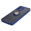 Etui z uchwytem na palec Bizon Case Hybrid Ring do Motorola Moto G54 5G/G54 Power, przydymione z granatową ramką