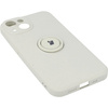 Etui Bizon Case Silicone Ring Sq do iPhone 14, beżowe