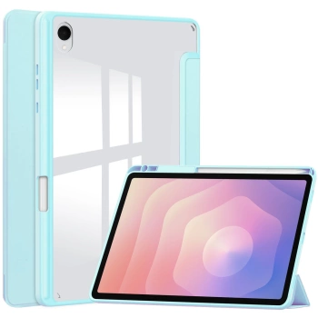 Etui z klapką Bizon Case Tab Clear Matt do Galaxy Tab S11, błękitne