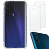 Etui + 2x szkło + obiektyw Bizon Case Clear Pack do Moto G8 Power, przezroczyste