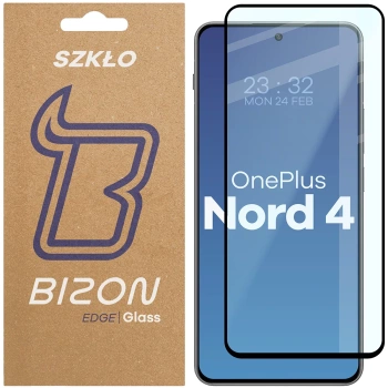 Szkło hartowane Bizon Glass Edge 2 do OnePlus Nord 4, czarna ramka