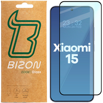 Szkło hartowane Bizon Glass Edge 2 do Xiaomi 15, czarna ramka