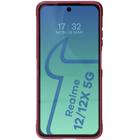 Pancerne etui Bizon Case Tur do Realme 12 / 12x, burgundowe