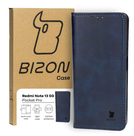 Etui z klapką Bizon Case Pocket Pro do Xiaomi Redmi Note 13 5G, granatowe