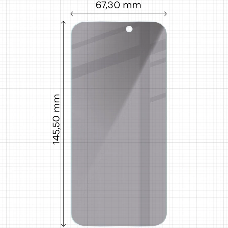Prywatyzujące szkło hartowane Bizon Glass Clear Shadow do iPhone 17 Pro / 17 / 16 Pro, przyciemniane