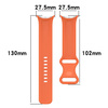 Silikonowy pasek Bizon Strap Watch Silicone S do Google Pixel Watch 3/Watch 2/Watch 1 41mm, pomarańczowy