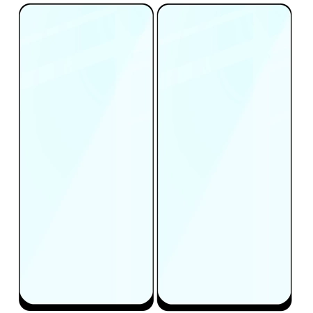 Szkło hartowane Bizon Glass Edge Duo do Galaxy XCover 7 Pro / 6 Pro, czarna ramka, 2 sztuki