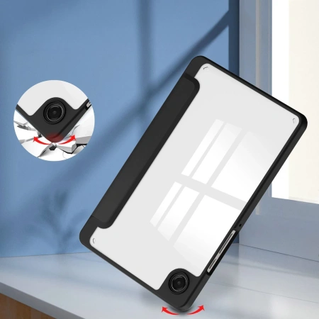 Etui z klapką Bizon Case Tab Clear Matt do Galaxy Tab A11 / A9, czarne