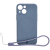 Etui Bizon Case Silicone Magnetic Sq do iPhone 13 Mini, szare