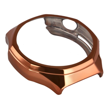 Etui z osłoną ekranu Bizon Case Watch Felipe do Huawei Watch GT6 Pro 46 mm, różowozłote