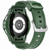 Etui z paskiem Bizon Strap + Case Watch Action do Galaxy Watch 4 / 5 44 mm, ciemnozielone