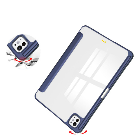 Etui Bizon Case Tab Clear Matt do iPad Pro 13" 2025 / 2024, granatowe