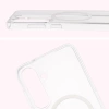 Etui z pierścieniem magnetycznym Bizon Case CrystalO do Galaxy S25 FE, przezroczyste