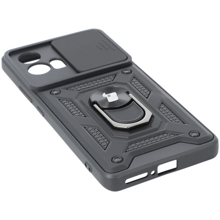 Etui Bizon Case CamShield Ring do Moto Edge 30 Fusion, czarne