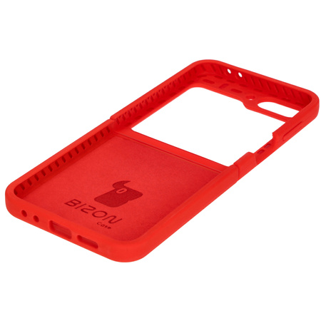 Silikonowe etui Bizon Soft Case do Galaxy Z Flip7 FE / Z Flip6, czerwone