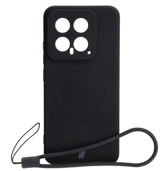 Etui Bizon Case Silicone Magnetic Sq do Xiaomi 14, czarne
